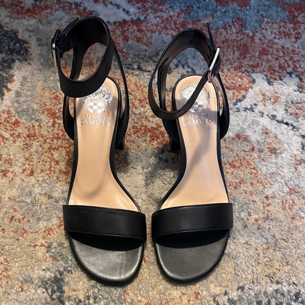Vince Camuto Black Strappy Heels